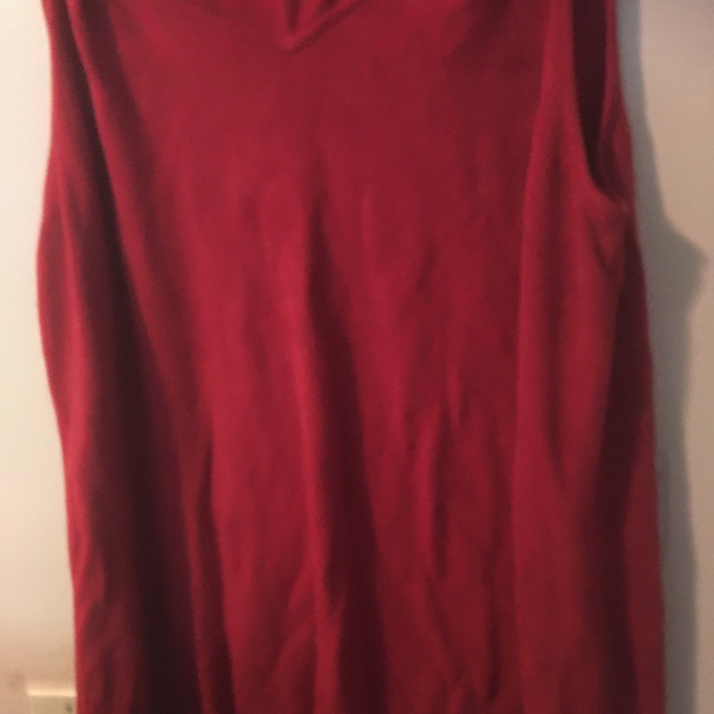 Red knit tank top by Cato